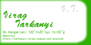 virag tarkanyi business card